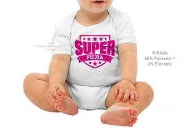 body infantil super filha Tecido ribana 96% poliéster + 4% elastano Estampa Colorida  Sublimação  