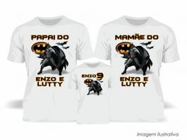 Kit Camiseta Temática Batman Tecido Poliéster Estampa Colorida A3  Sublimação  